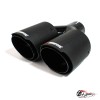 Насадка на глушитель Akrapovic Style V2 карбон (мат, 2х89mm) чёрная