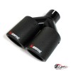 Насадка на глушитель Akrapovic Style V1 карбон (мат, 2х89mm) чёрная