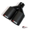 Насадка на глушитель Akrapovic Style V1 карбон (мат, 2х89mm) чёрная