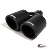 Насадка на глушитель Akrapovic Style V1 карбон (мат, 2х89mm) чёрная
