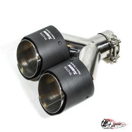 Насадка на глушитель Akrapovic Style V2 карбон (мат, 2х102mm)