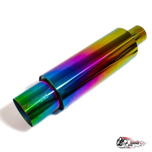 Глушитель HKS Hi-Power Neo Chrome (TITAN) 51мм вход/89мм выход (универсальный) тихий бас