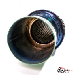 Глушитель HKS Hi-Power Neo Chrome (TITAN) 51мм вход/89мм выход (универсальный) тихий бас