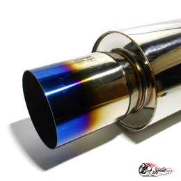 Глушитель HKS XXL 76 мм вход / 109 мм выход (универсальный) тихий бас