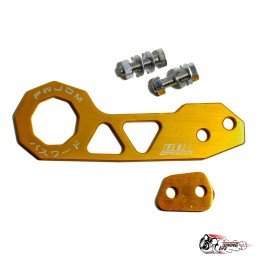 Петля буксировочная Password JDM с углом желтая
