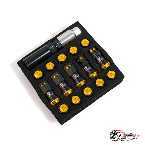 Гайки колесные MAX GUARD золотые (М12х1.25)