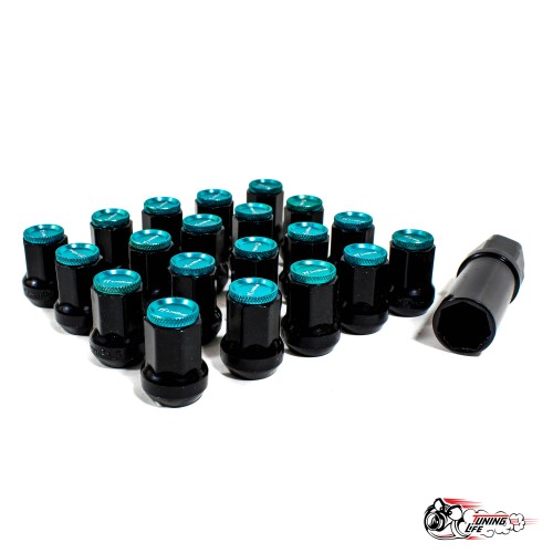 Гайки колесные Project MU TYPE-M lock бирюзовые (М12х1.5)