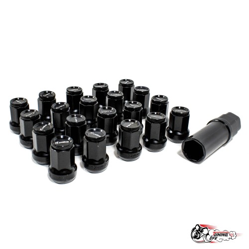 Гайки колесные Project MU TYPE-M lock чёрные (М12х1.5)