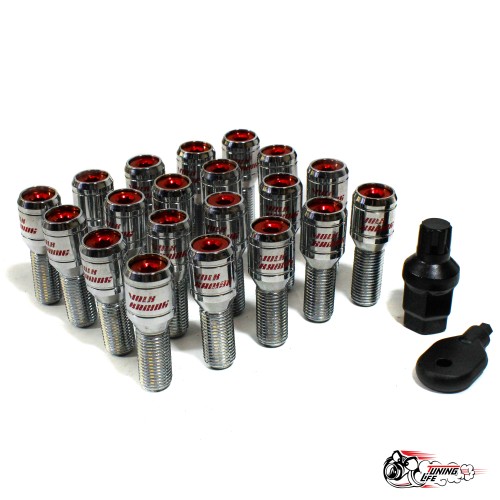 Болты колесные Volk Racing красные (М12х1.5)