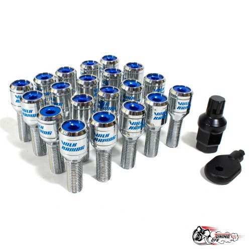 Болты колесные Volk Racing синие (M12х1,5)