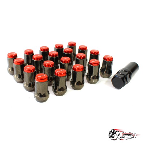 Гайки колесные Project MU Super 7 lock красные (М12х1.25)