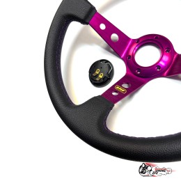 Руль OMP вынос кожа фиолетовый