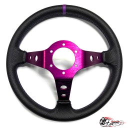 Руль OMP вынос кожа фиолетовый