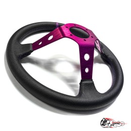 Руль OMP вынос кожа фиолетовый