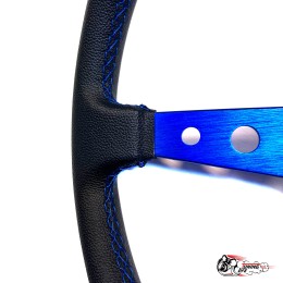 Руль OMP вынос кожа синий