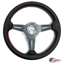 Руль спорт. Nardi Deep Corn серый перф. кожа без выноса