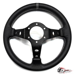 Руль Sparco кожа черный центр серая полоска 6 отверстий D32