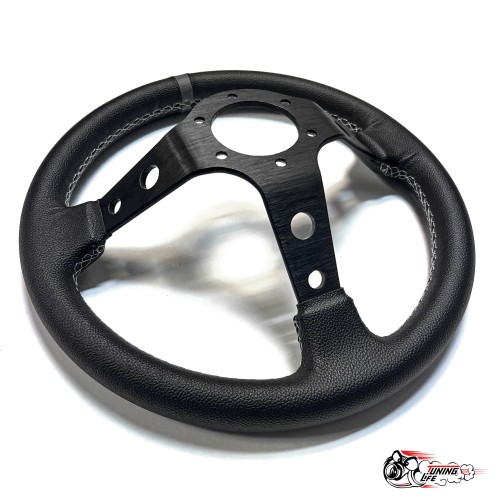 Руль Sparco кожа черный центр серая полоска 6 отверстий D32