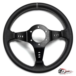 Руль Sparco кожа черный центр серая полоска 9 отверстий D35