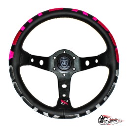 Руль Vertex 1996 вынос кожа розовый