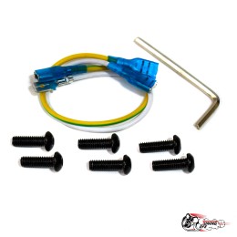 Руль OMP вынос замша синий