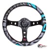 Руль Vertex Tiffany вынос кожа голубой