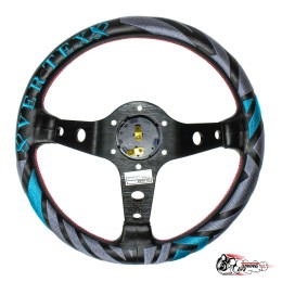 Руль Vertex Tiffany вынос кожа голубой