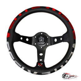 Руль Vertex 1996 вынос кожа красный 