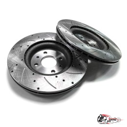 Диски тормозные АТС-SPORT R15 Лада Калина 2 Спорт перфорация, канавки