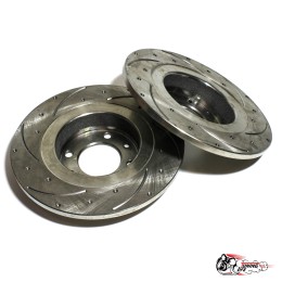 Диски тормозные задние АТС-SPORT ЛАДА Веста, X-Ray с перфорацией и насечками