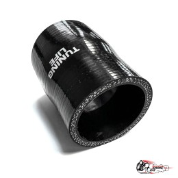 Силиконовый патрубок 45 - 51 мм, прямой (чёрный)