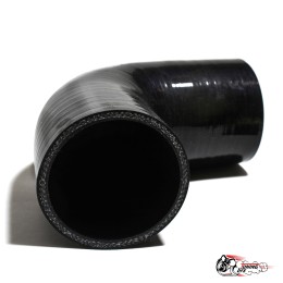 Силиконовый патрубок 57 мм, 90° черный