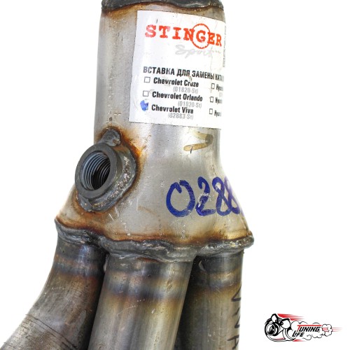 Вставка для замены катализатора "Stinger Sport" для Chevrolet Viva 2003-08 г.в., Opel Astra G 1998-09 г.в., Opel Astra H 2005- н.в.