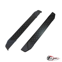 Пороги "БУМЕР" (риваль) алюминиевые с резинкой 21214 «Нива», Urban 4x4 черные