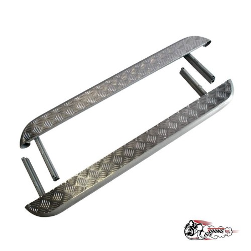 Пороги с алюминиевым листом d51, 21214 "Нива", Urban 4*4 серые