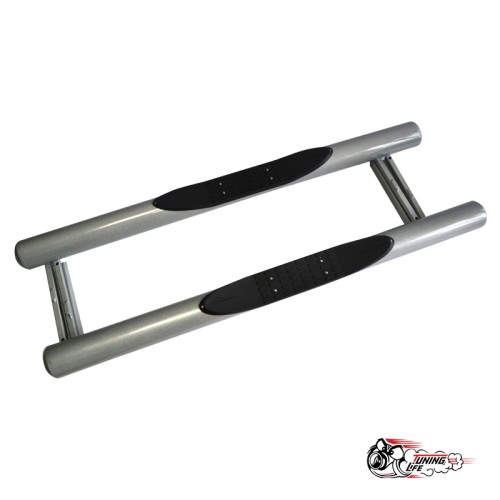 Пороги "Труба с проступью" СЕРЫЕ 21214 "Нива", Urban 4*4