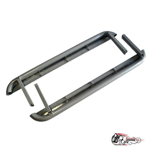 Пороги с алюминиевым листом d51, 21214 "Нива", Urban 4*4 серые