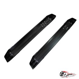 Пороги "БУМЕР" (риваль) алюминиевые с резинкой 21214 «Нива», Urban 4x4 черные