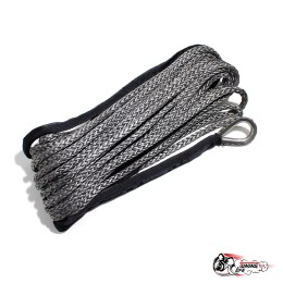 Трос синтетический для лебедки 12мм*28м серый Dyneema, 12-и прядная синтетика