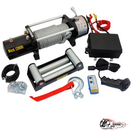 Лебедка 12V Electric Winch 12000lbs / 5443 кг сталь