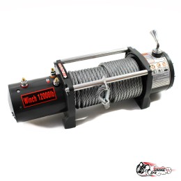 Лебедка 24V Electric Winch 12000lbs / 5443 кг сталь