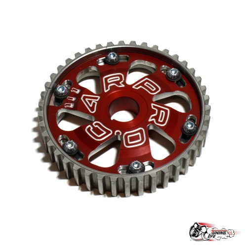 Шестерня разрезная ГРМ 8V Алюминиевая ступица Pro.Car 2108 аннодир. КРАСНАЯ