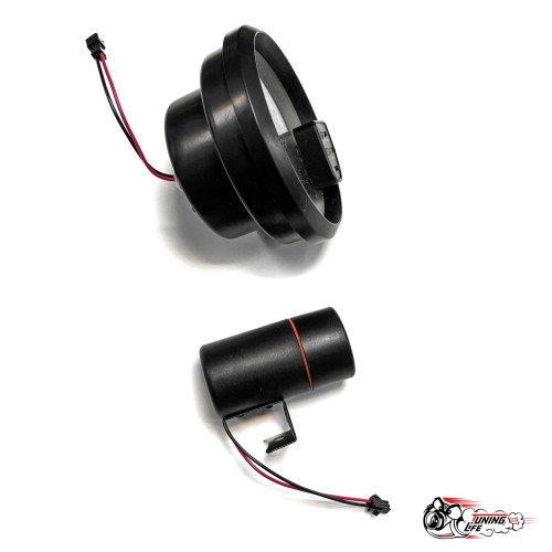 Тахометр RS 5 дюймов со вспышкой черный