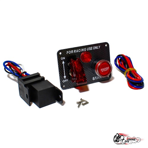 Панель зажигания универсальная 1 тумблер карбон