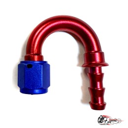 Фитинг AN4 180 градусов (резьба-хомут)