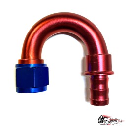 Фитинг AN10 180 градусов (резьба - хомут)