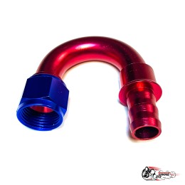 Фитинг AN8 180 градусов (резьба-хомут)