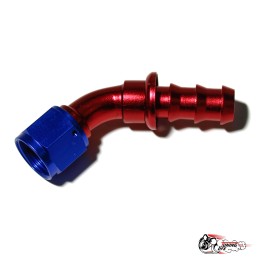 Фитинг AN6 45гр (резьба-хомут)