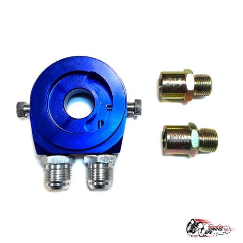 Проставка под масляный радиатор без выноса фильтра (Синяя)