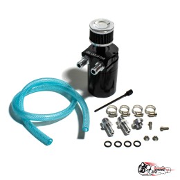 Маслоуловитель с боковыми выходами черный с щупом и фильтром